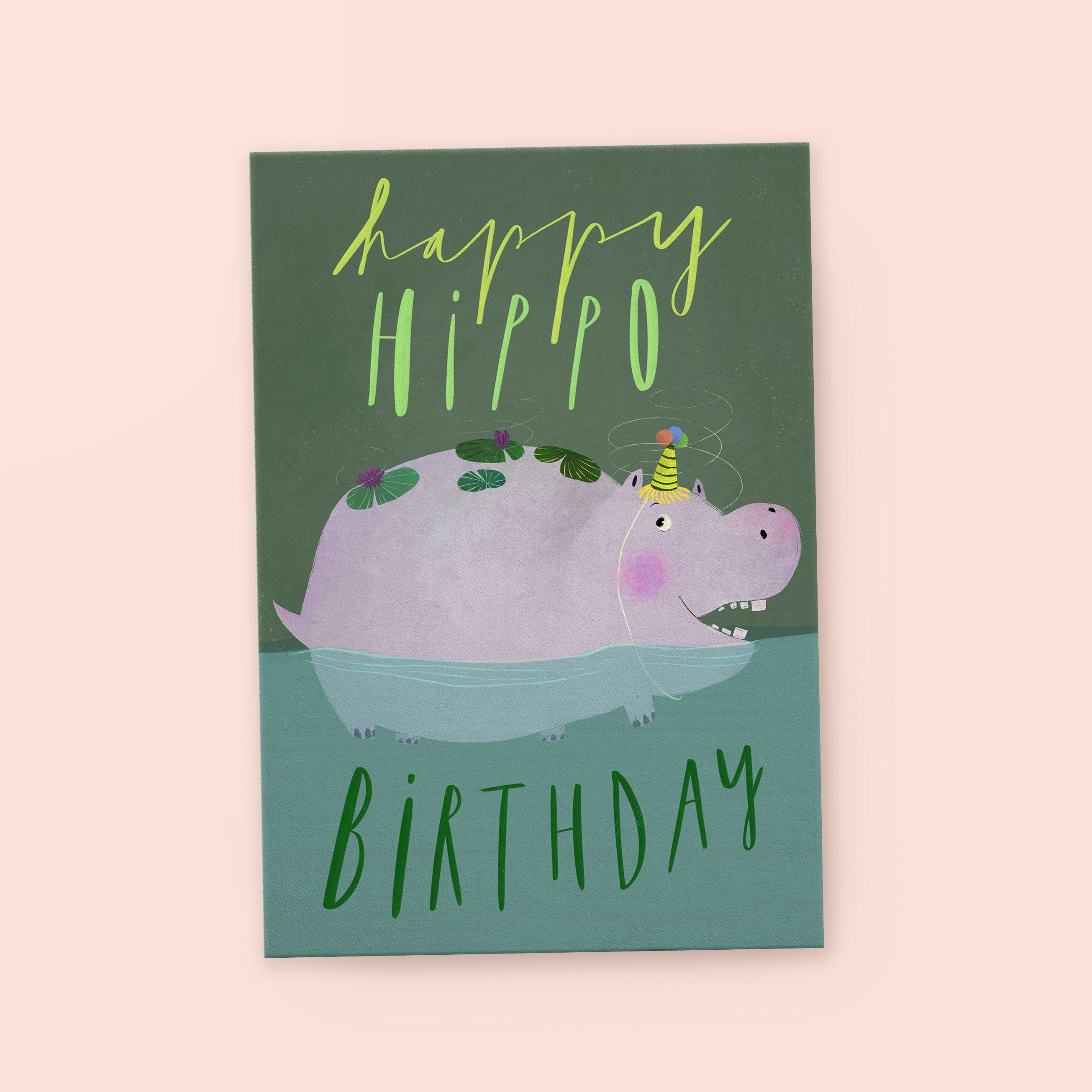 Postkarte »Happy Hippo Birthday«